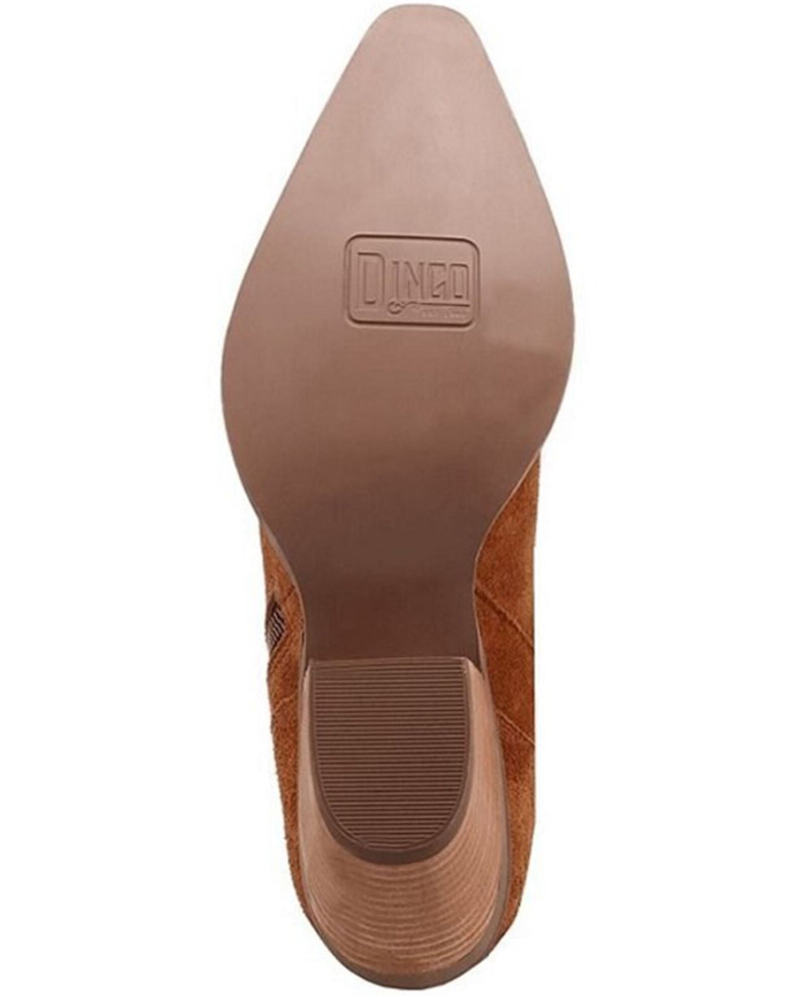 Dingo Women's Camel Little Star Suede Western Booties