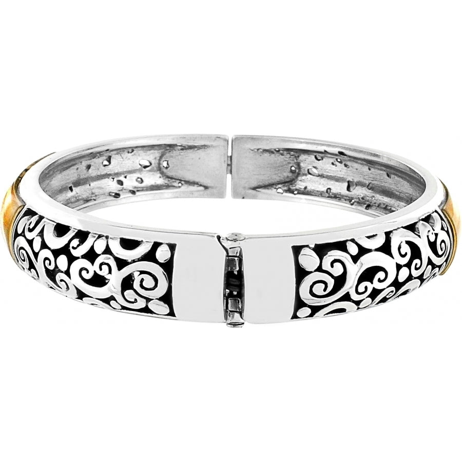 Catania Hinged Bangle/SILVER-GOLD