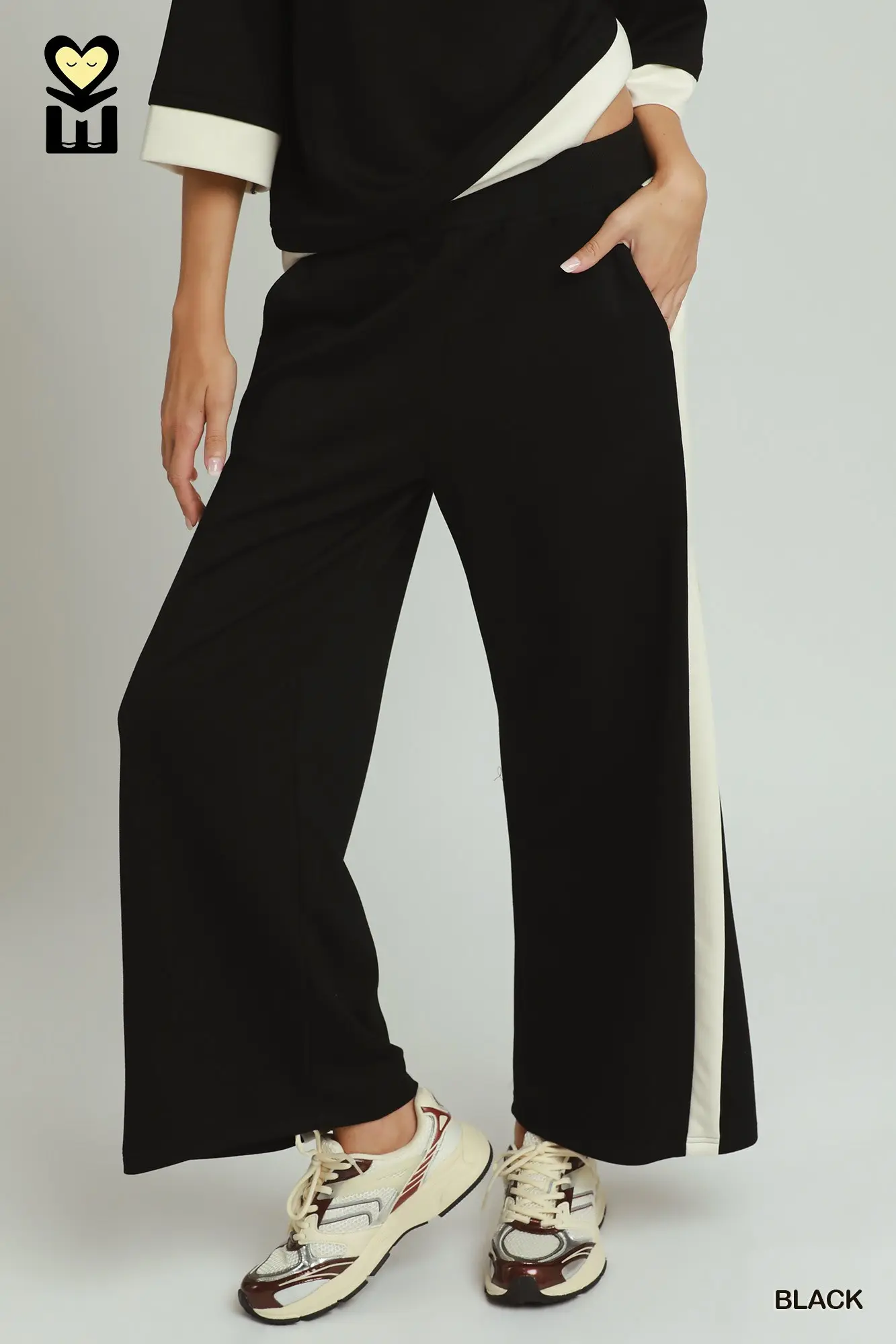 Coco Brown Color Block LuxeKnit Lounge Set