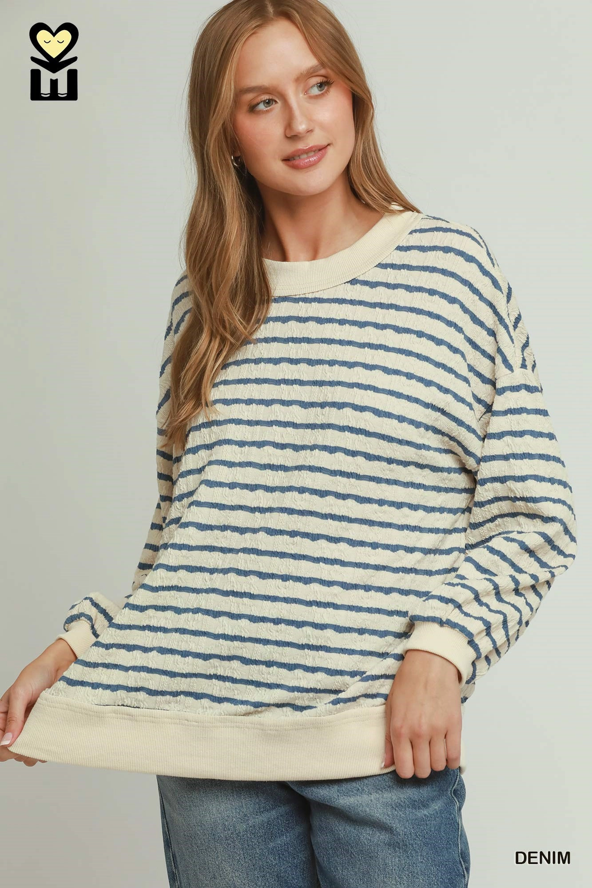 Coastal Cable Stripe Sweater đź’™