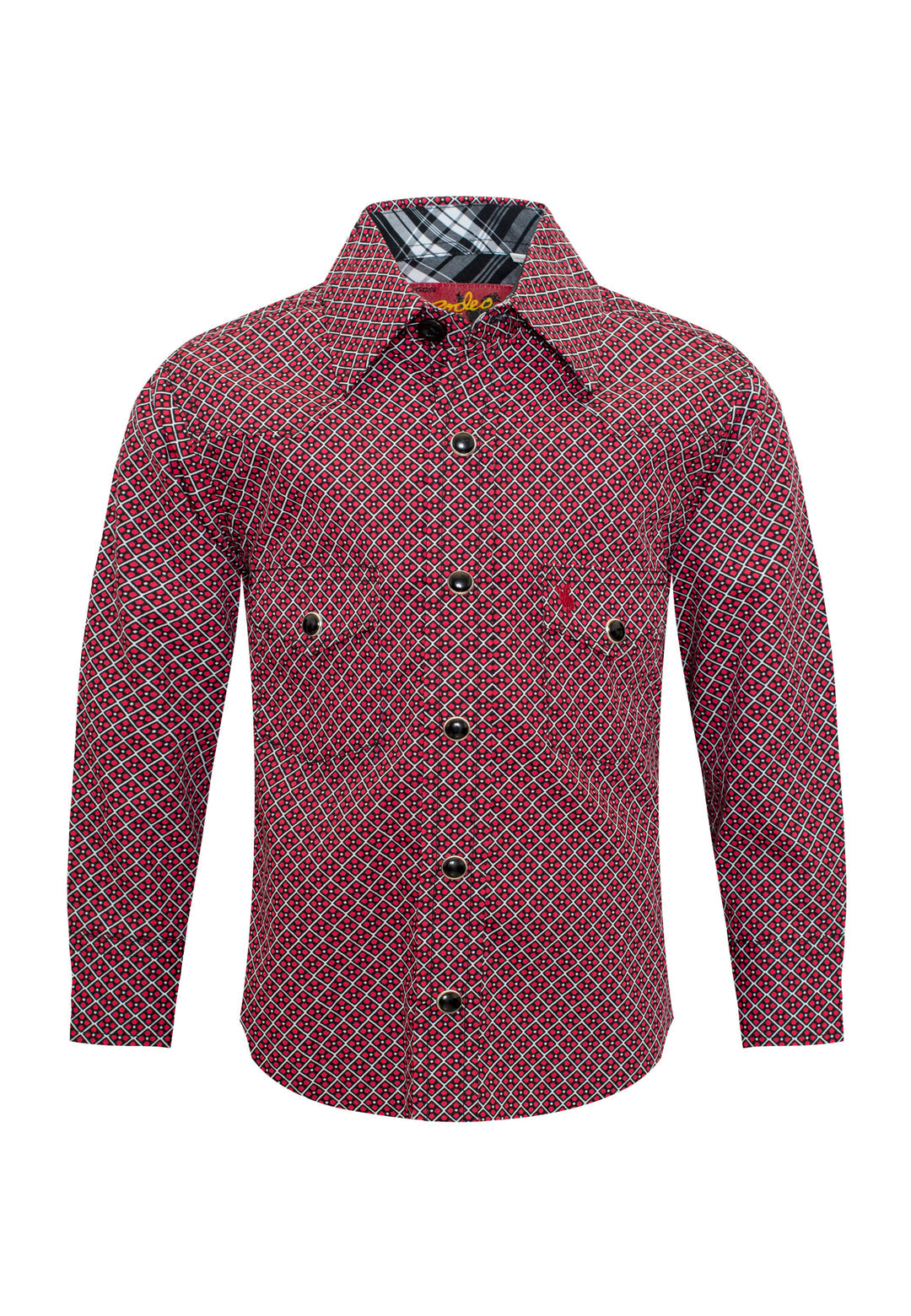 Toddler Burgundy Print Western Shirt/Matching Father & Son