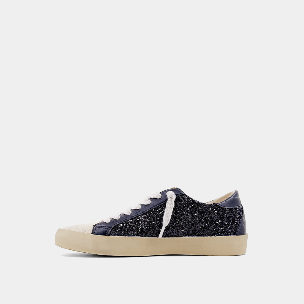 Paula Black Shimmer Sneaker by SHU SHOP