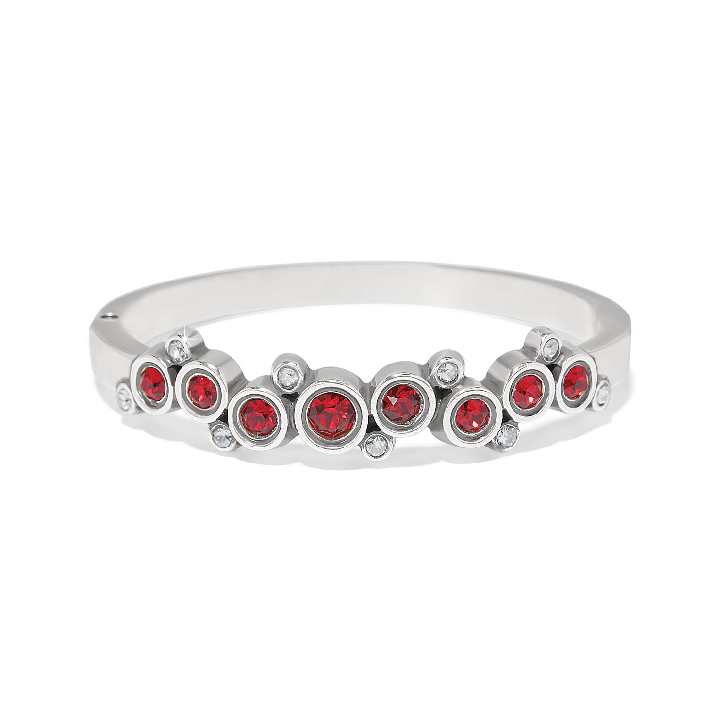 Constella Cluster HInged Bangle/Red