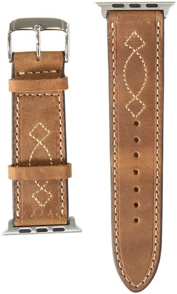 Nocona Women's Western Tan Watch Band Embroidered Buckle
