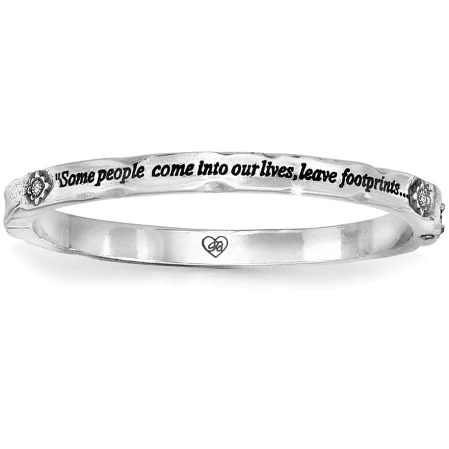 Footprints Hinged Bangle