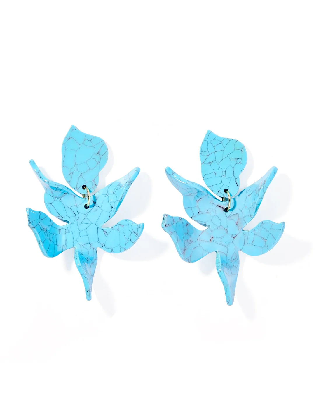 Flora Statement Earrings-Turquoise