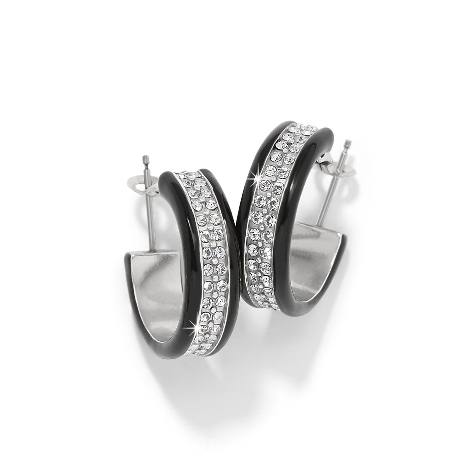 Meridian Hoop Earrings/Silver-Black