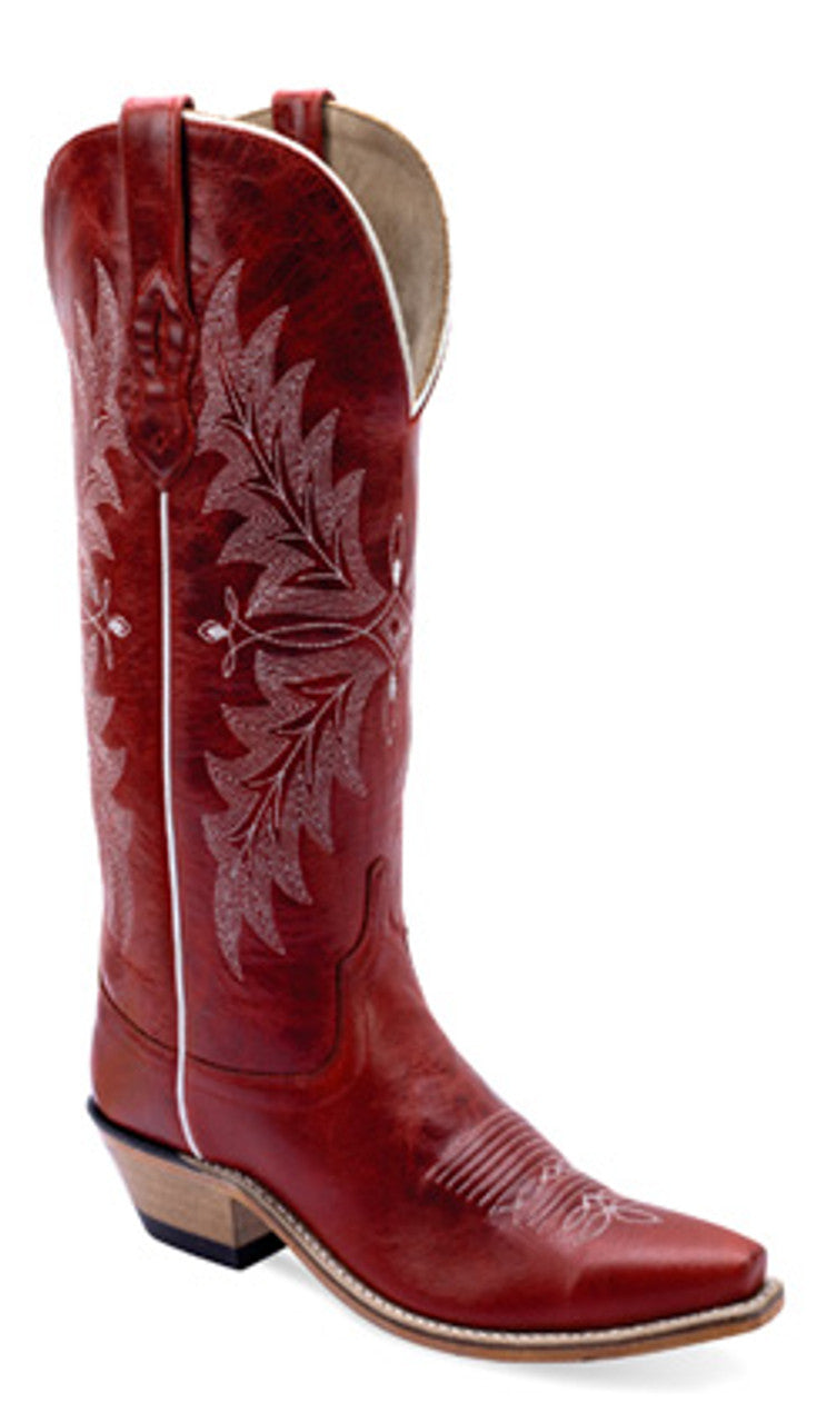 Women's RED Tall Top Western Boot by Old West - Main Image