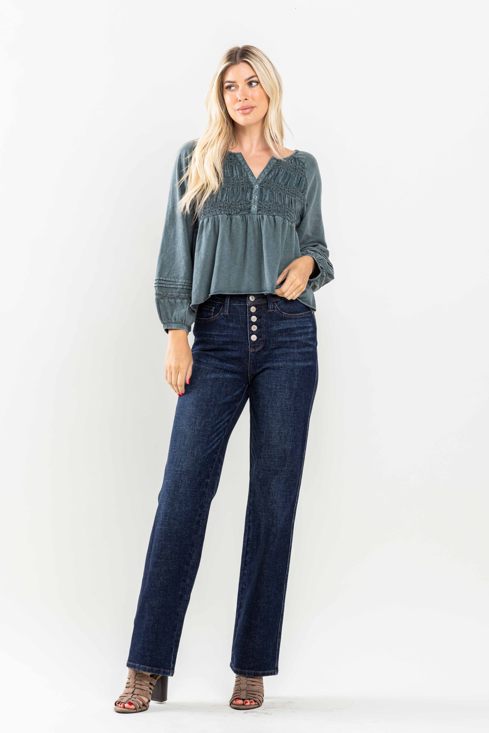 Judy Blue Hi-Waisted Button-Fly Jean