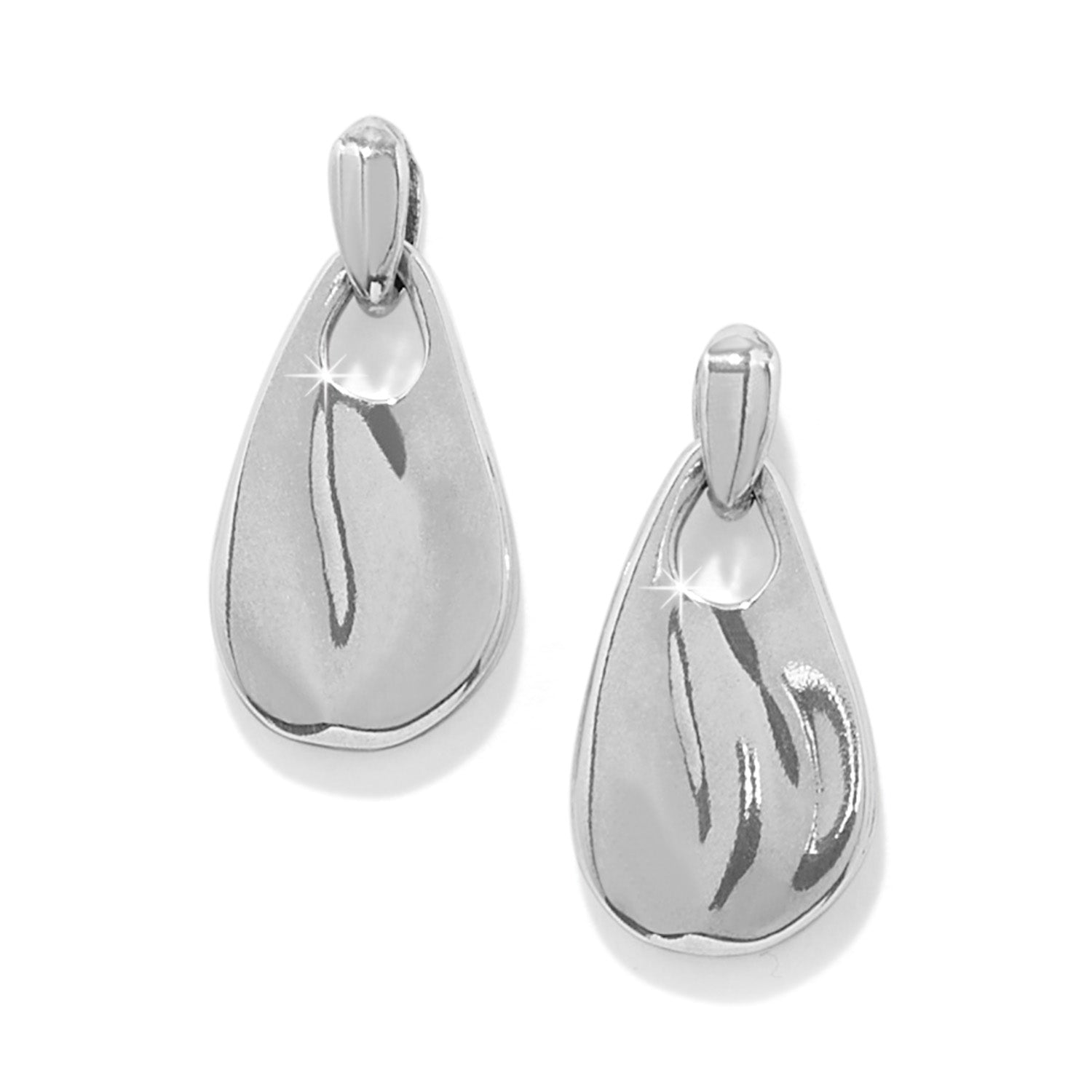 Cascade Drop Petite Post Drop Earrings-Silver