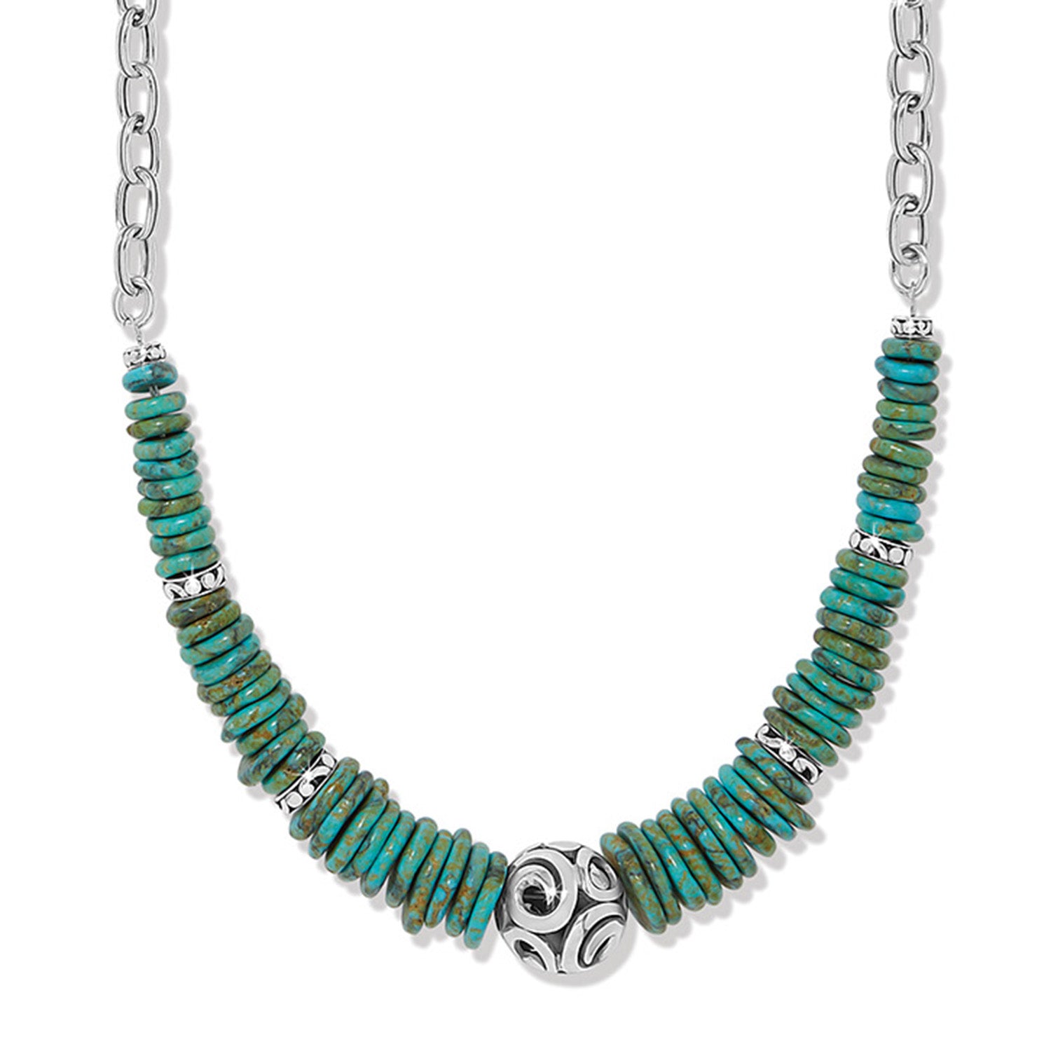 Contempo Sonoma Verde Blue Disc Necklace
