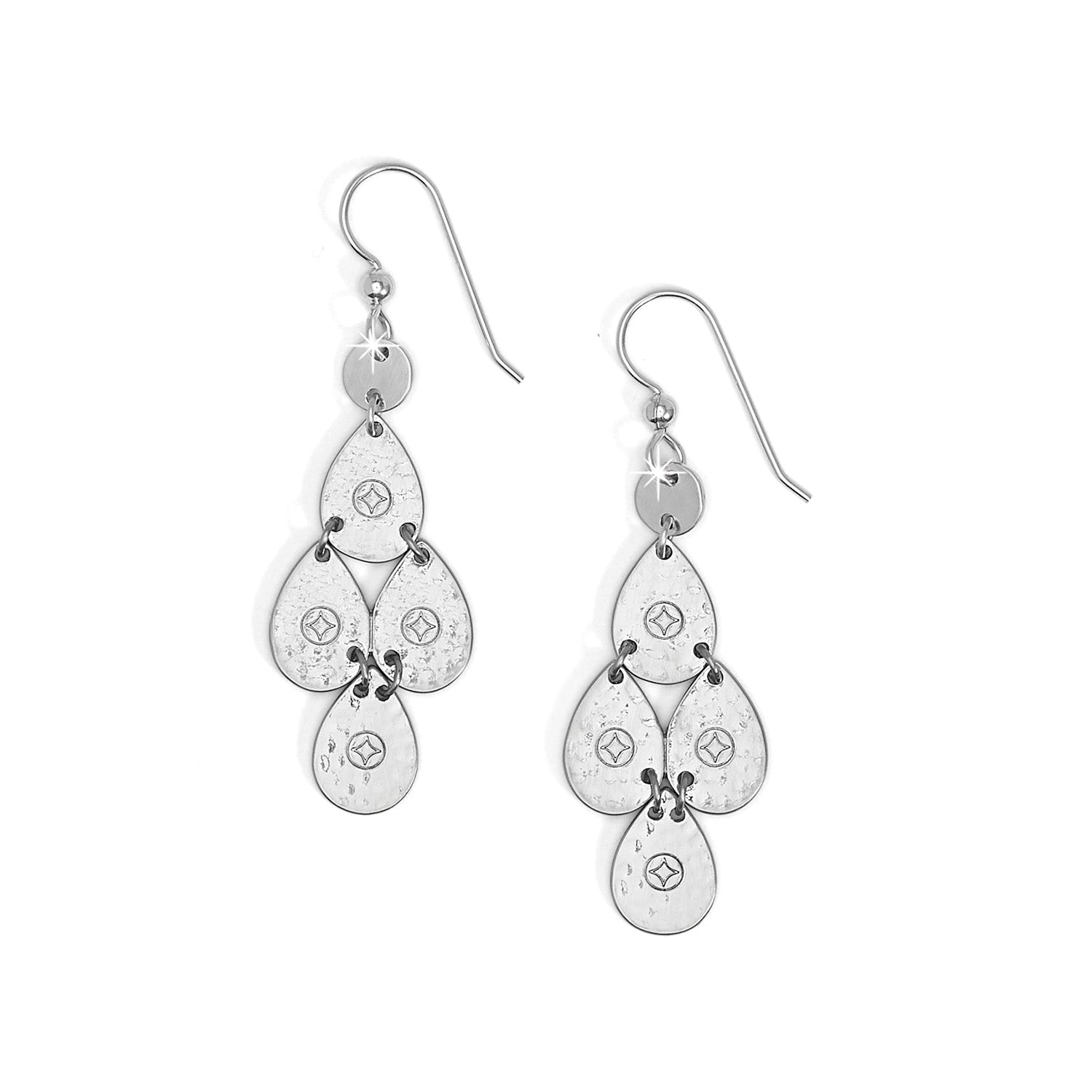 Palm Canyon Small Teardrop French Silver Wire Earrings