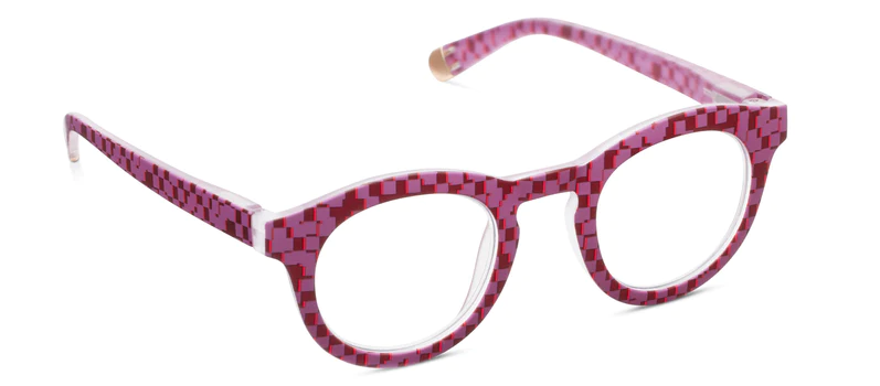 Frame of Mind Pink Pixel Check- Peepers Reading Glasses