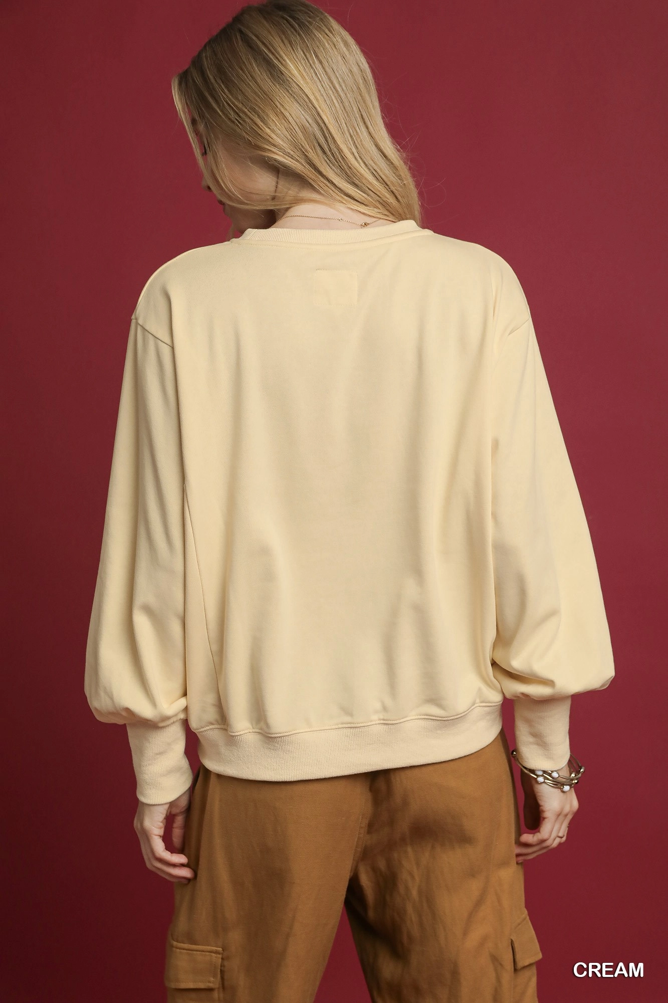Ho Ho Ho French Terry Sweatshirt/Cream