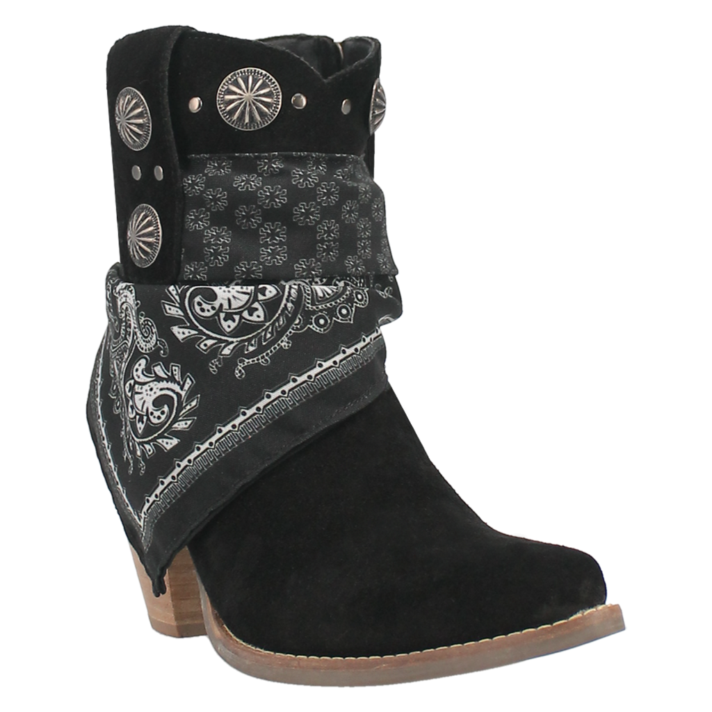 Black Suede Bandita Boots by Dingo