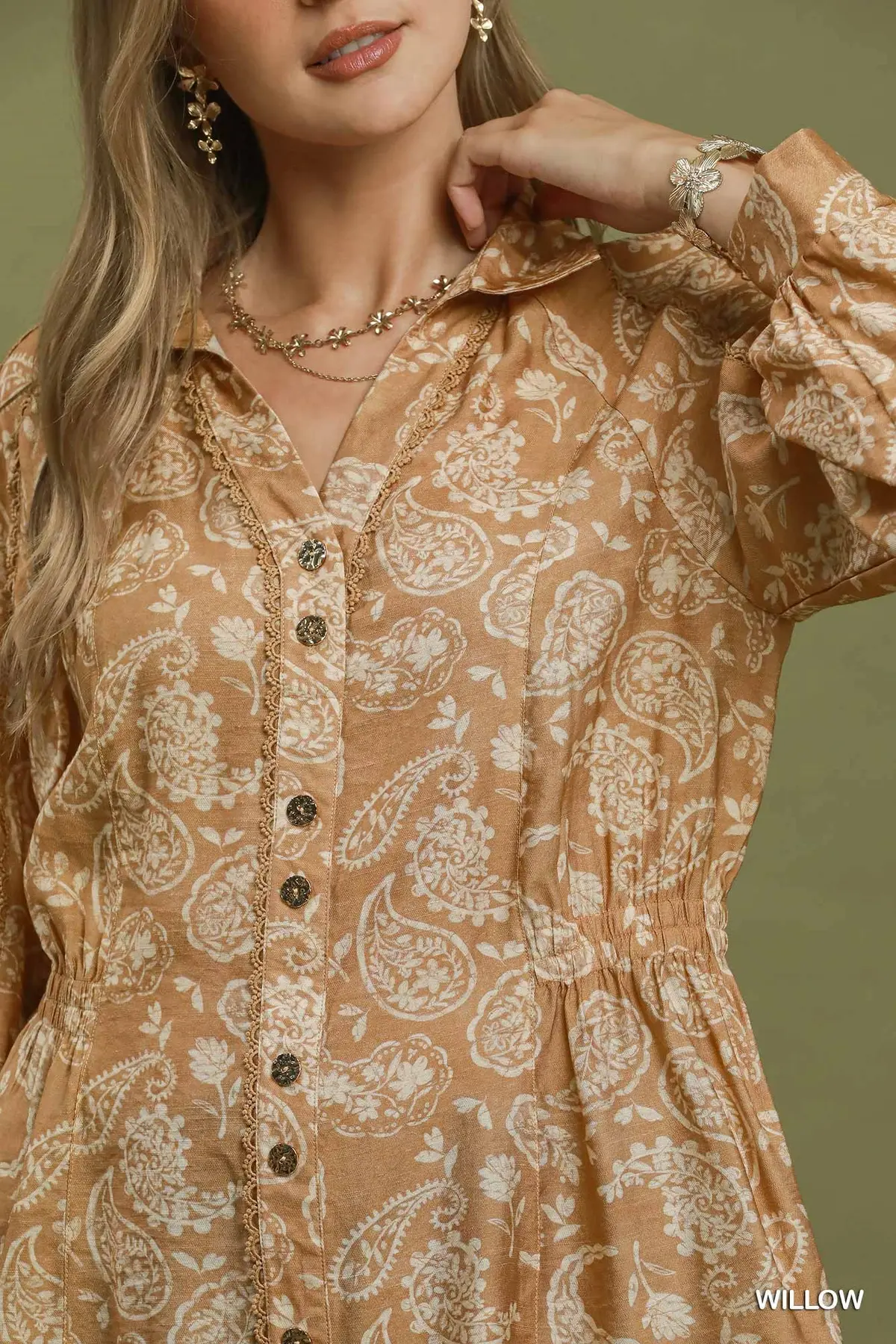 Willow Paisley Peplum Blouse