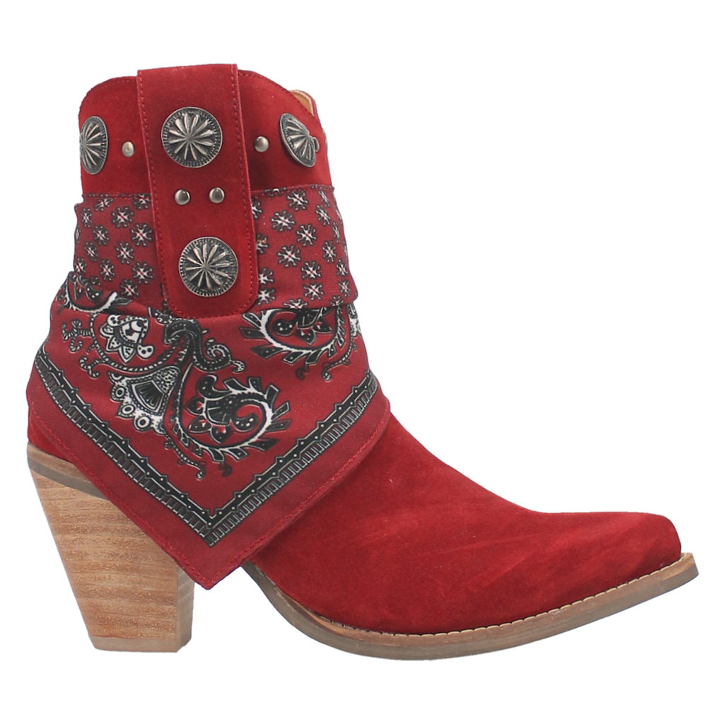 Red Suede Bandita Boots by Dingo