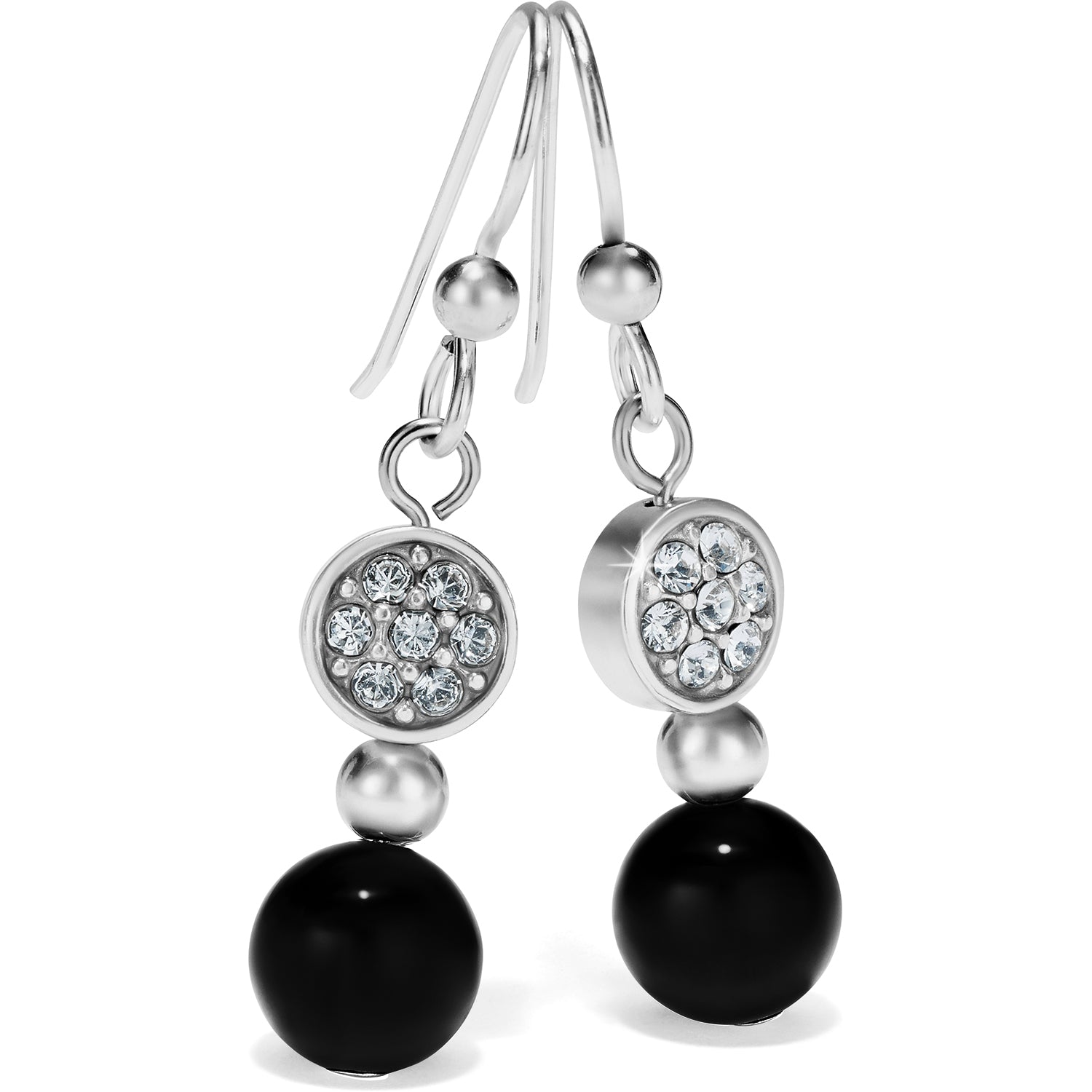 Meridian Petite Prime French Wire Earrings Silver/Black