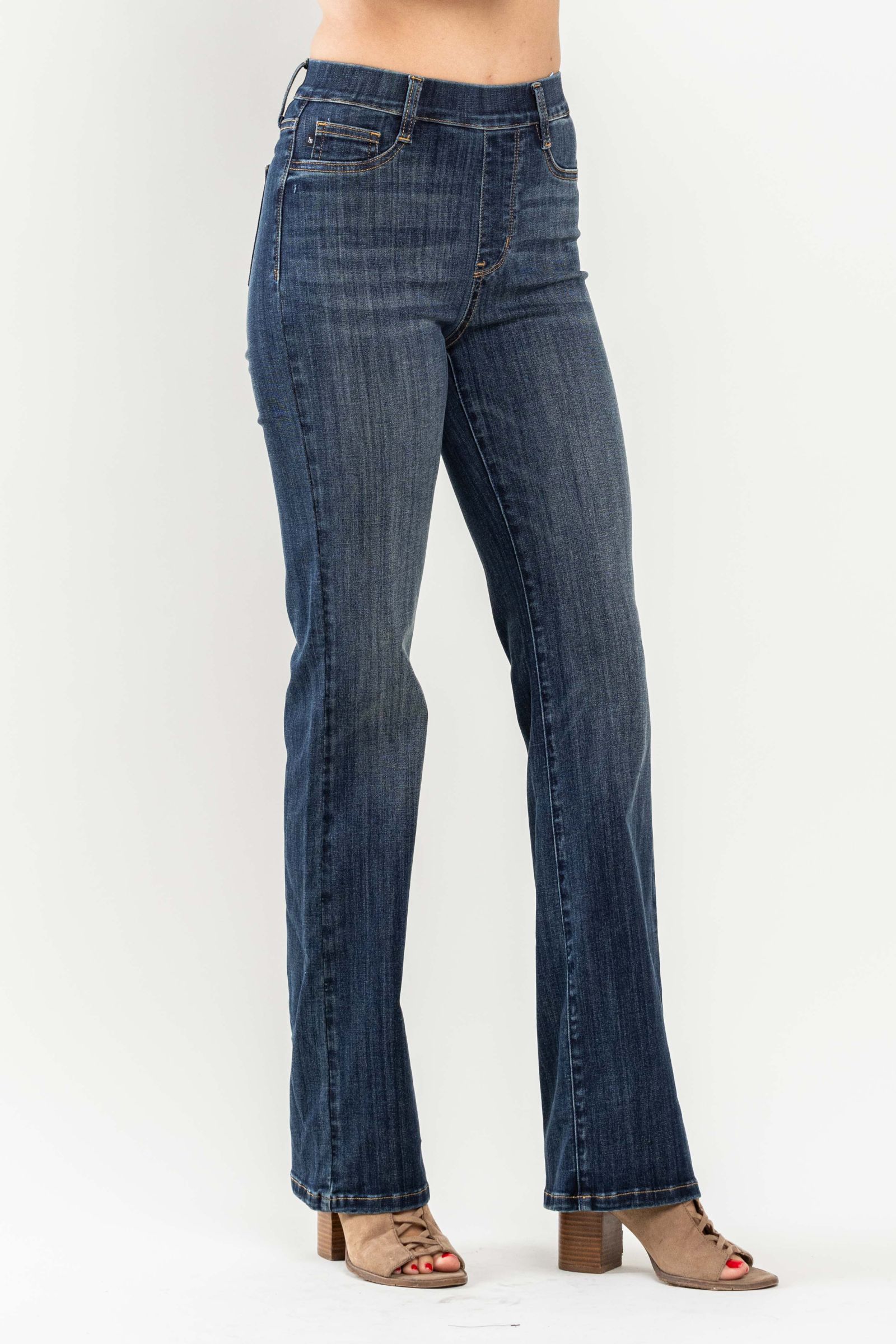 High Waist Vintage Pull On Slim Boot Cut Jean by Judy Blue