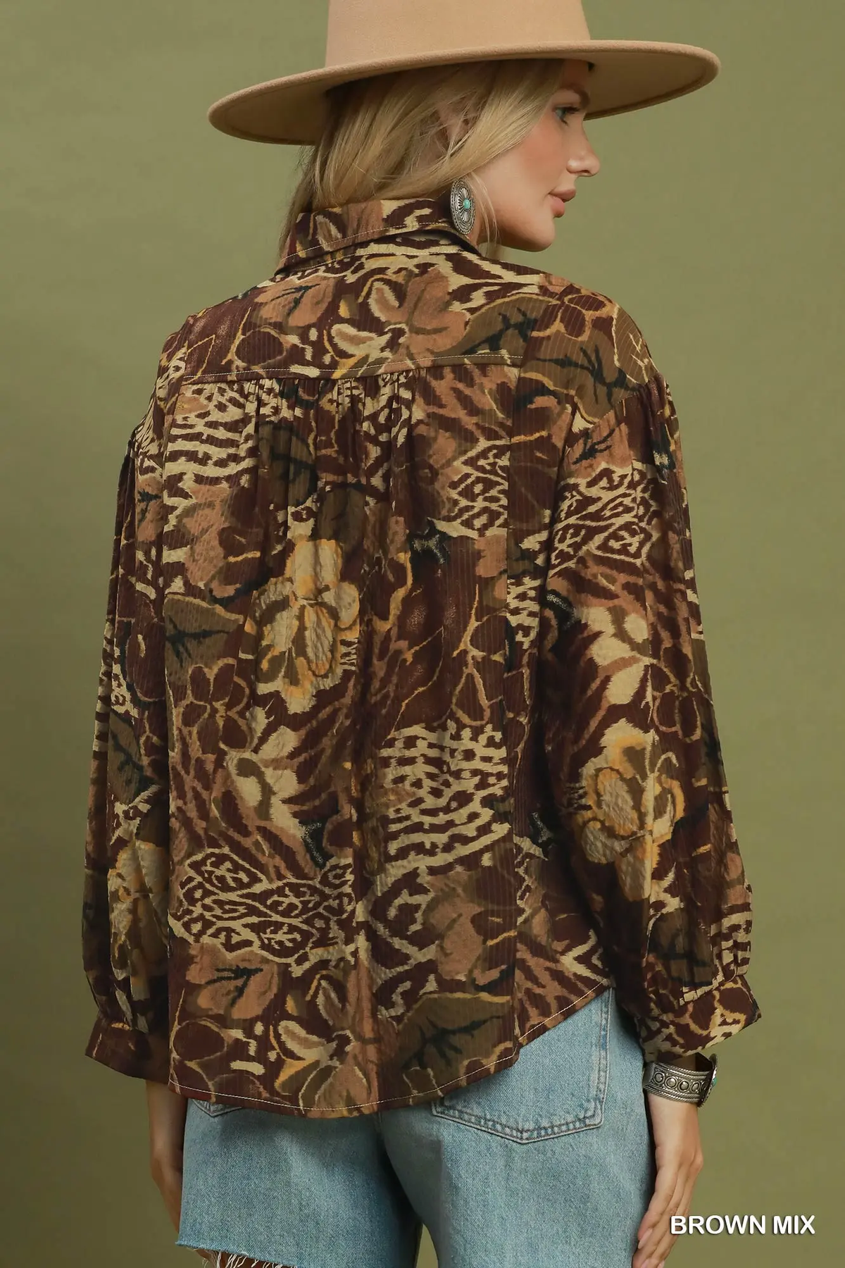 Autumn Tapestry Smocked Blouse 🍂