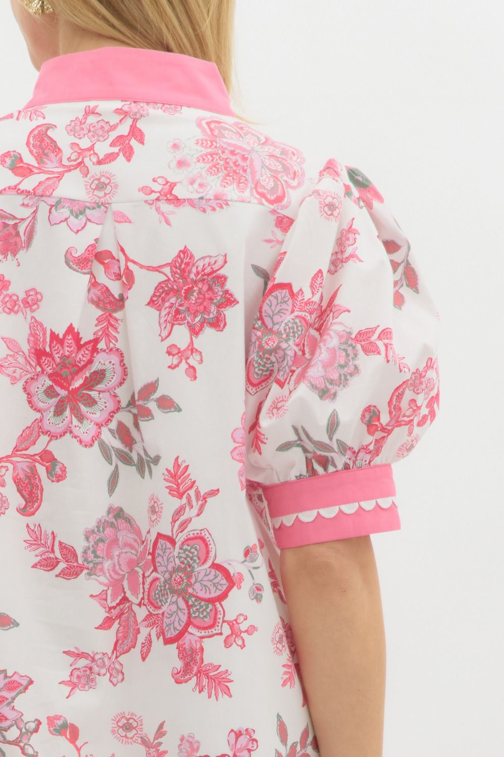 Bright, Breezy & Blooming Pink Floral Mini Dress