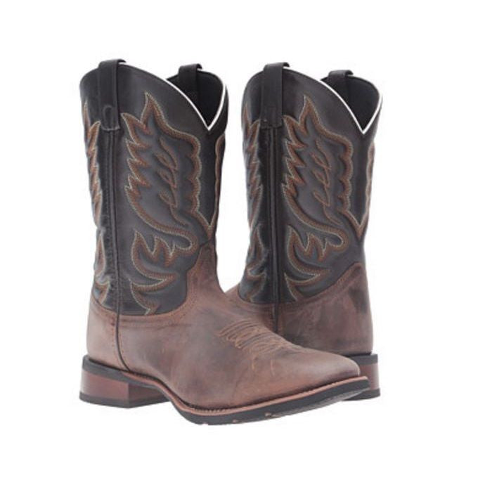 Laredo Men's Sand/Chocolate Square Toe Western Boots
