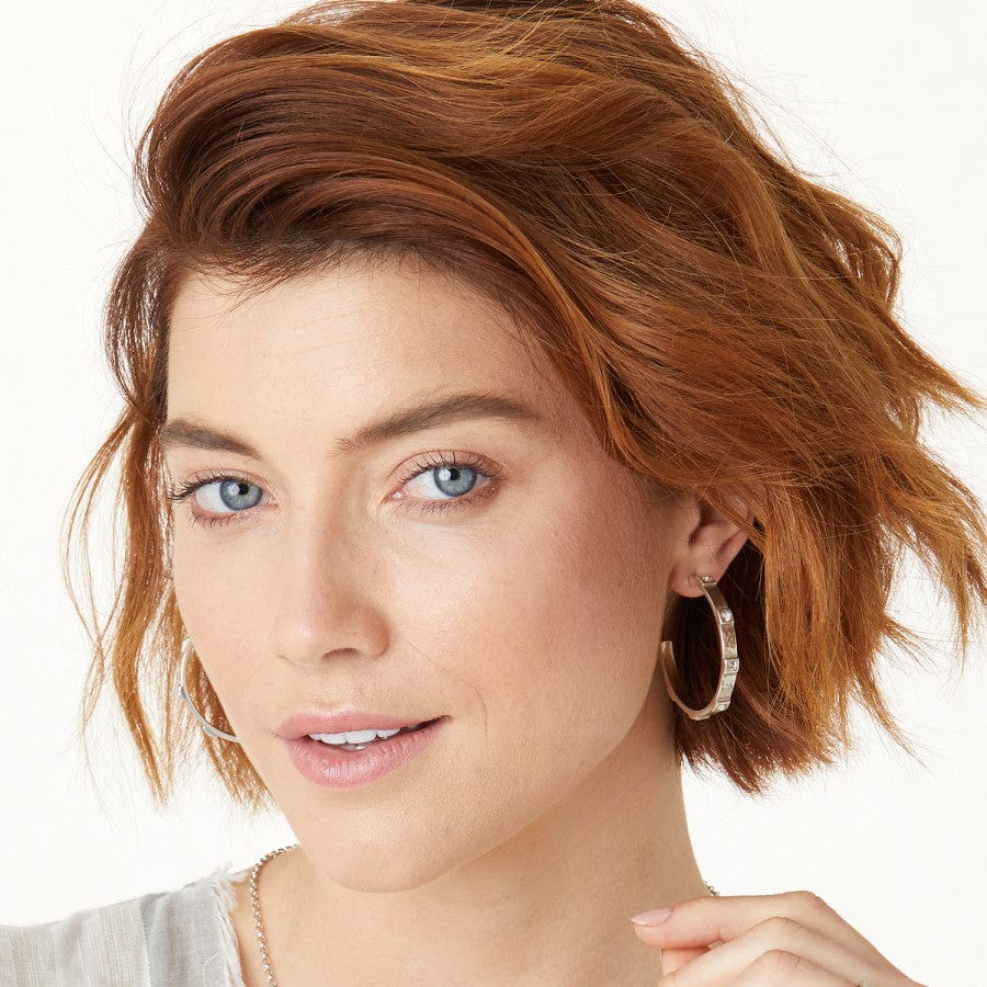 Meridian Zenith Station Hoop Earrings-Silver