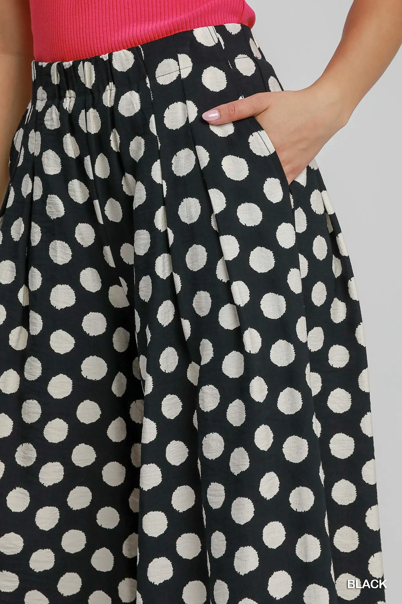 Classic Charm Polka Dot Wide Leg Pants 🤍🖤