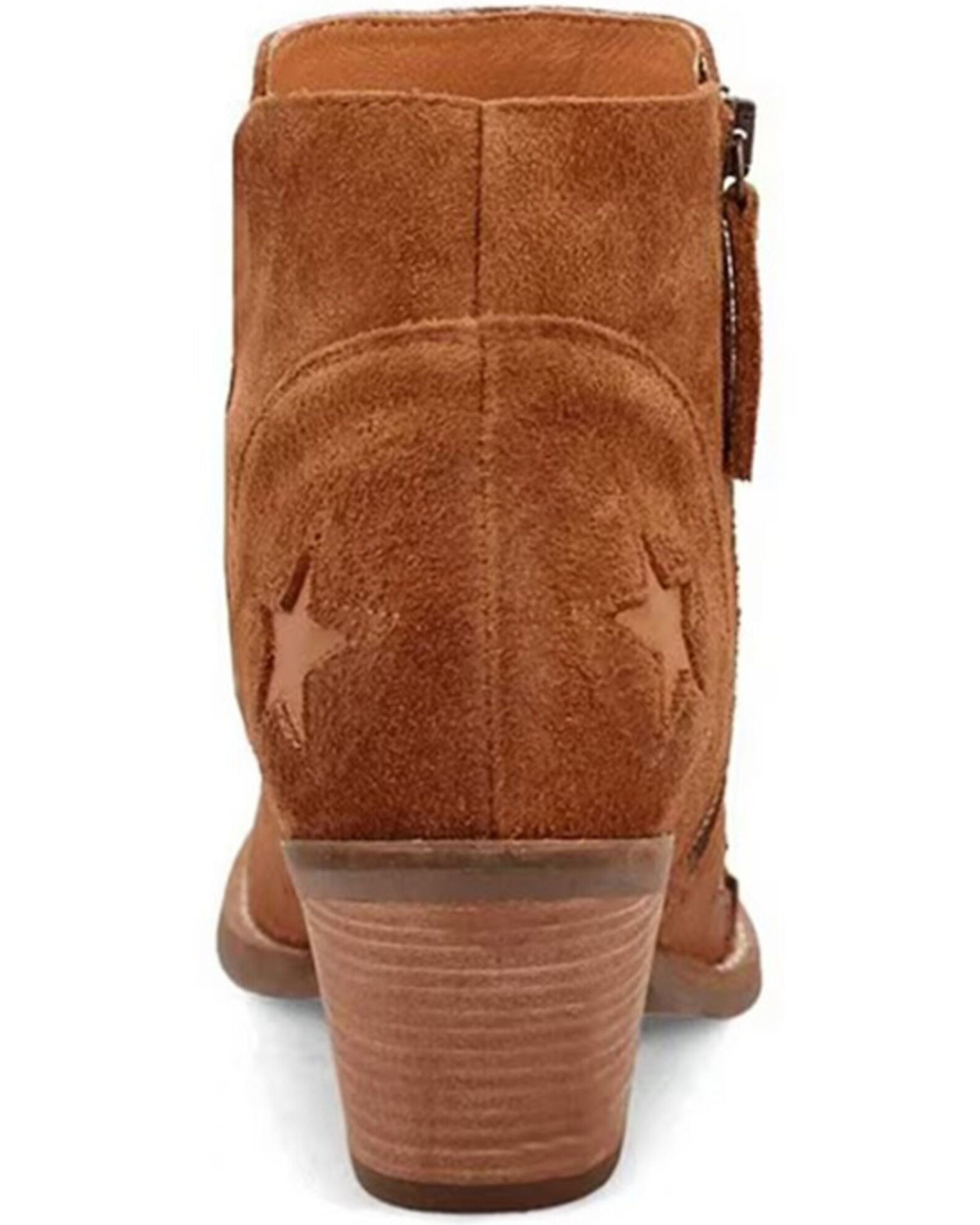 Dingo Women's Camel Little Star Suede Western Booties