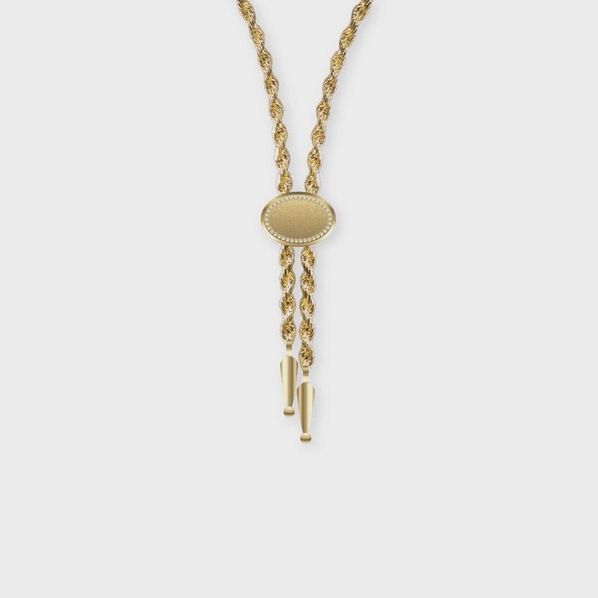 SpurWest Annley Bolo Tie Necklace - Gold