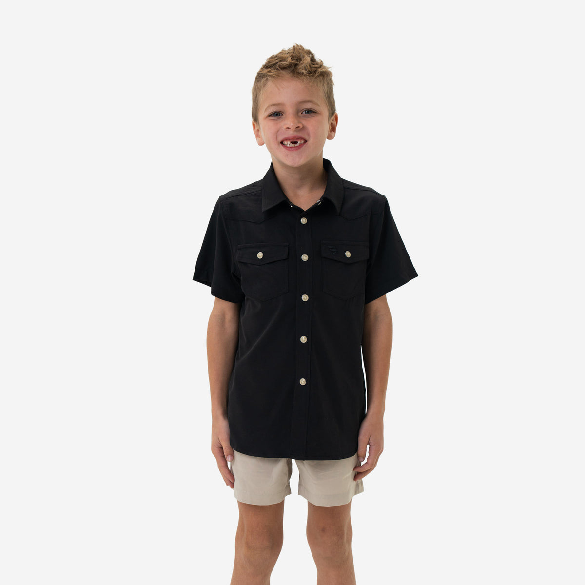 Burlebo Youth Performance Western Shirt - Black