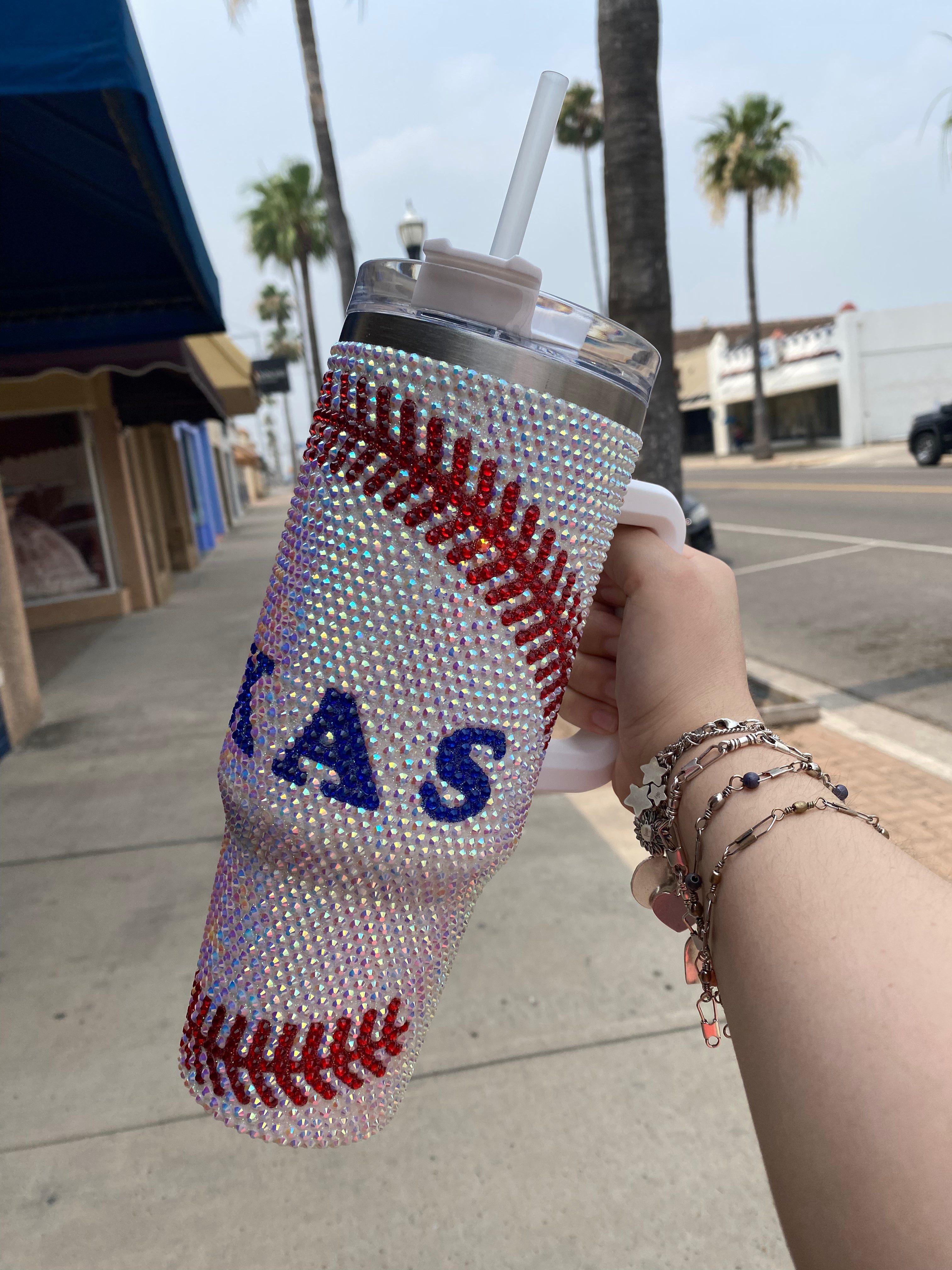 Texas Rangers Crystal 40 oz Tumbler