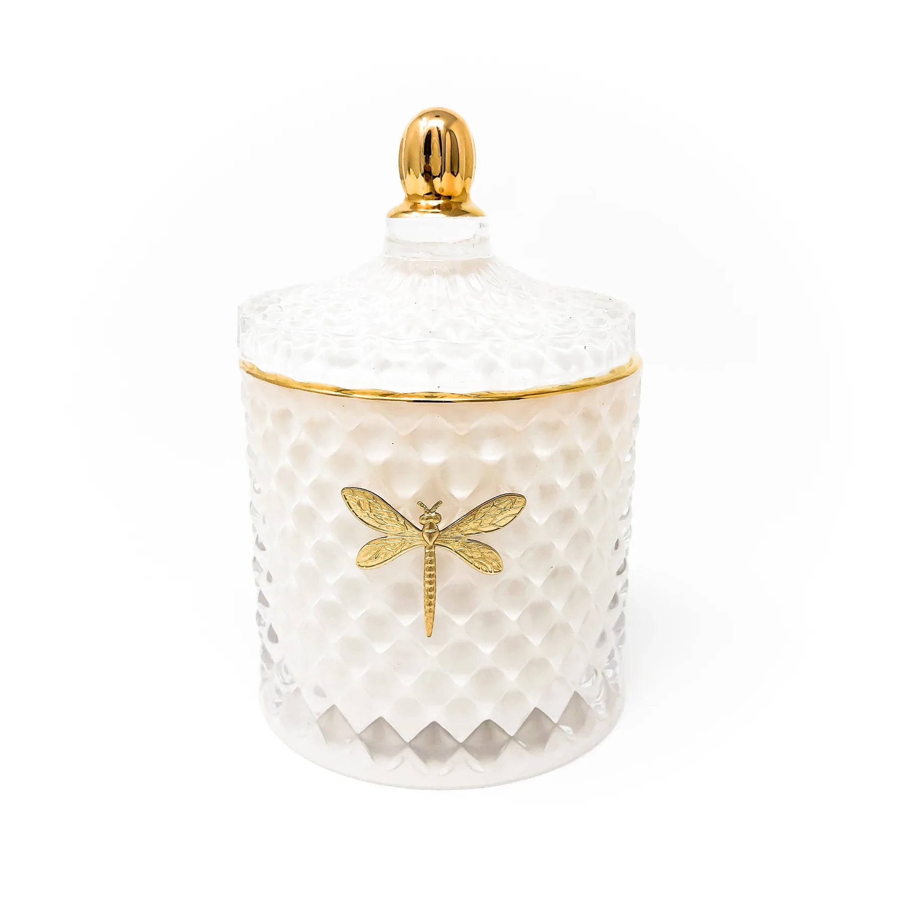 Bella White and Gold Candle-Snowflake