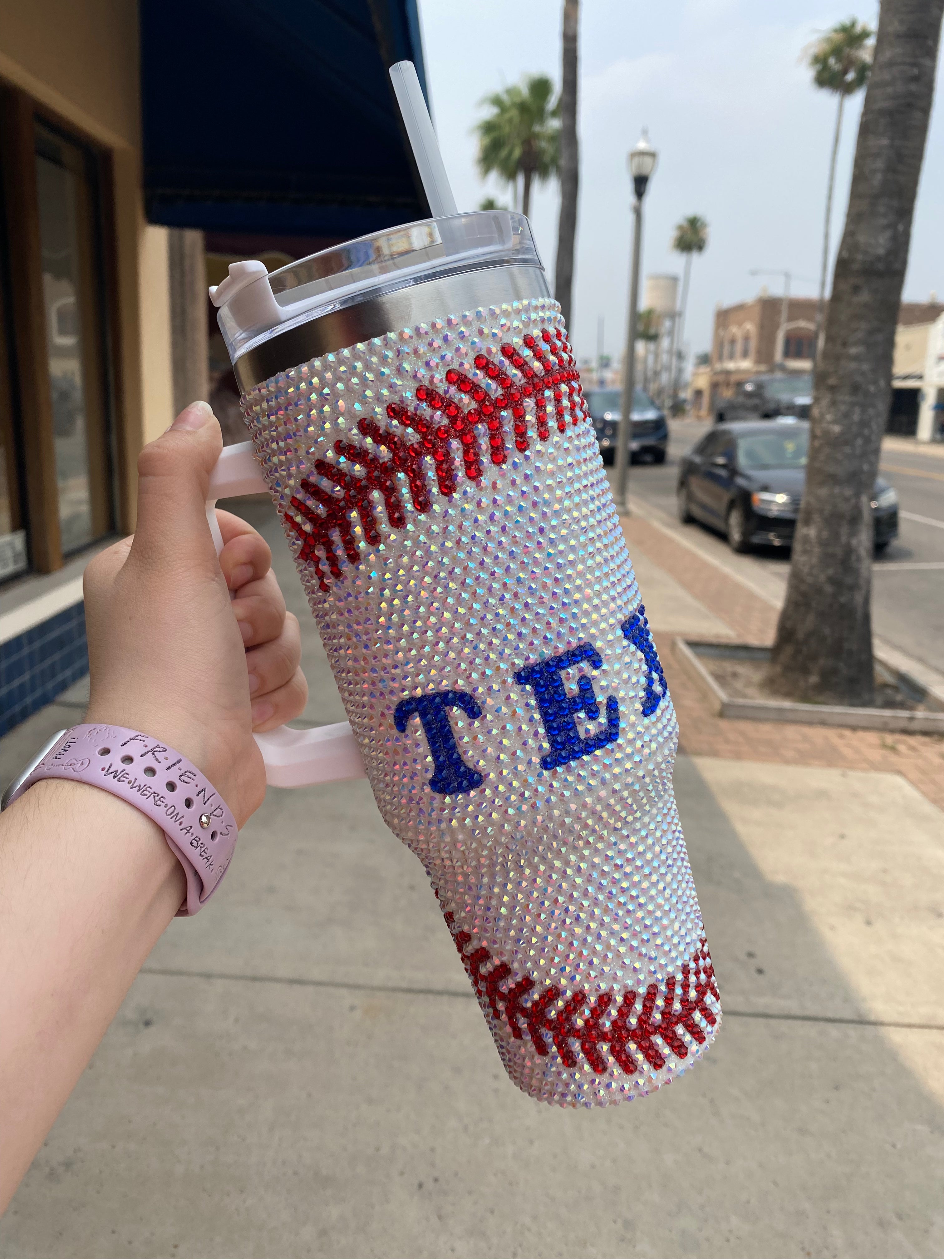 Texas Rangers Crystal 40 oz Tumbler