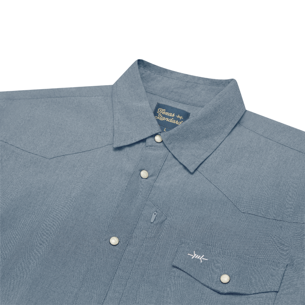 Short Sleeve Western Field Shirt/Marfa Blue by Texas Standard