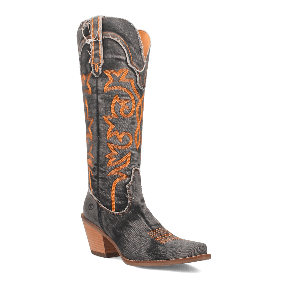 Texas Tornado Black Denim Boots by Dingo