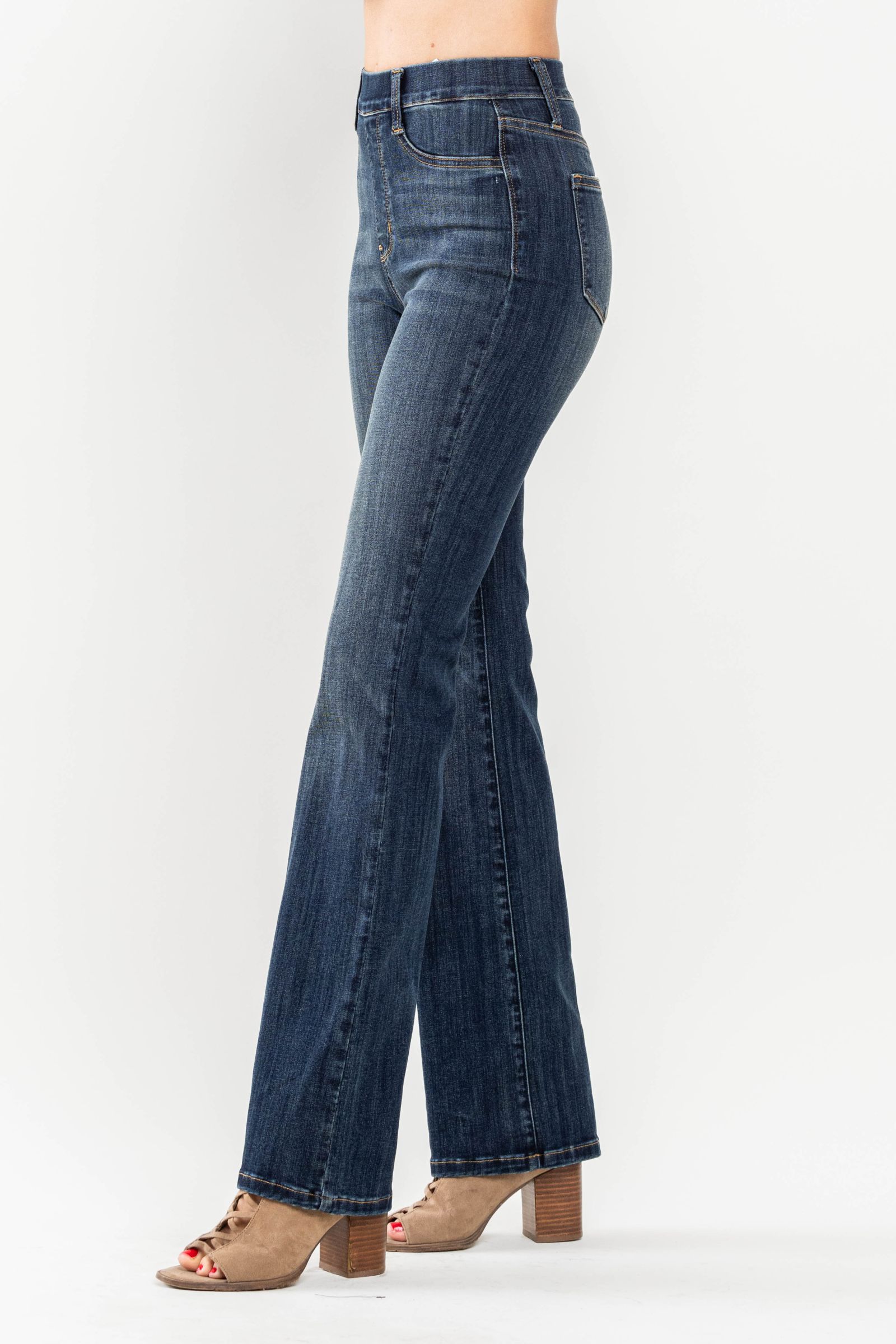 High Waist Vintage Pull On Slim Boot Cut Jean by Judy Blue