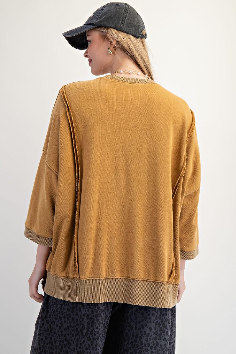 Golden Kiwi Leopard Love Patch Pullover