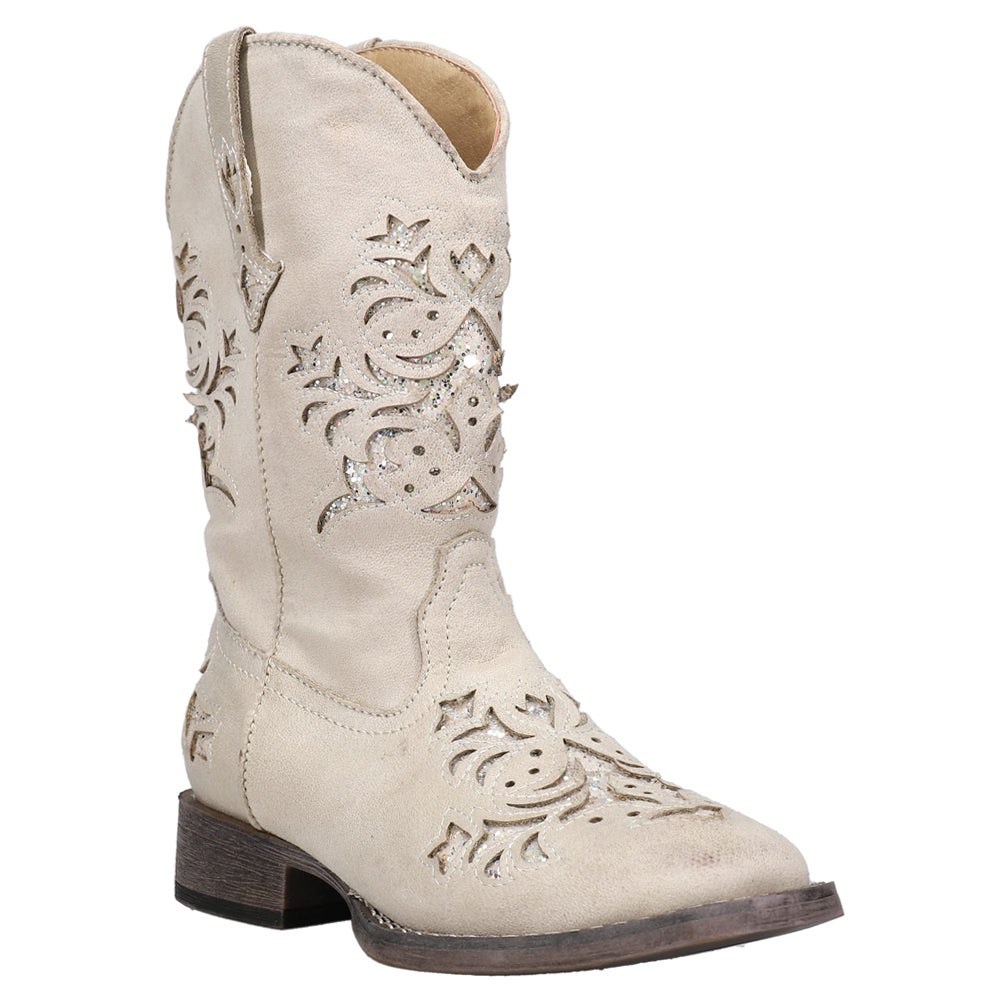 Roper Toddler Girl's Lola White Boot