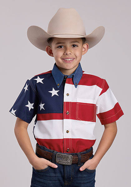 Children's Roper Stars & Stripes Short Sleeve Shirt