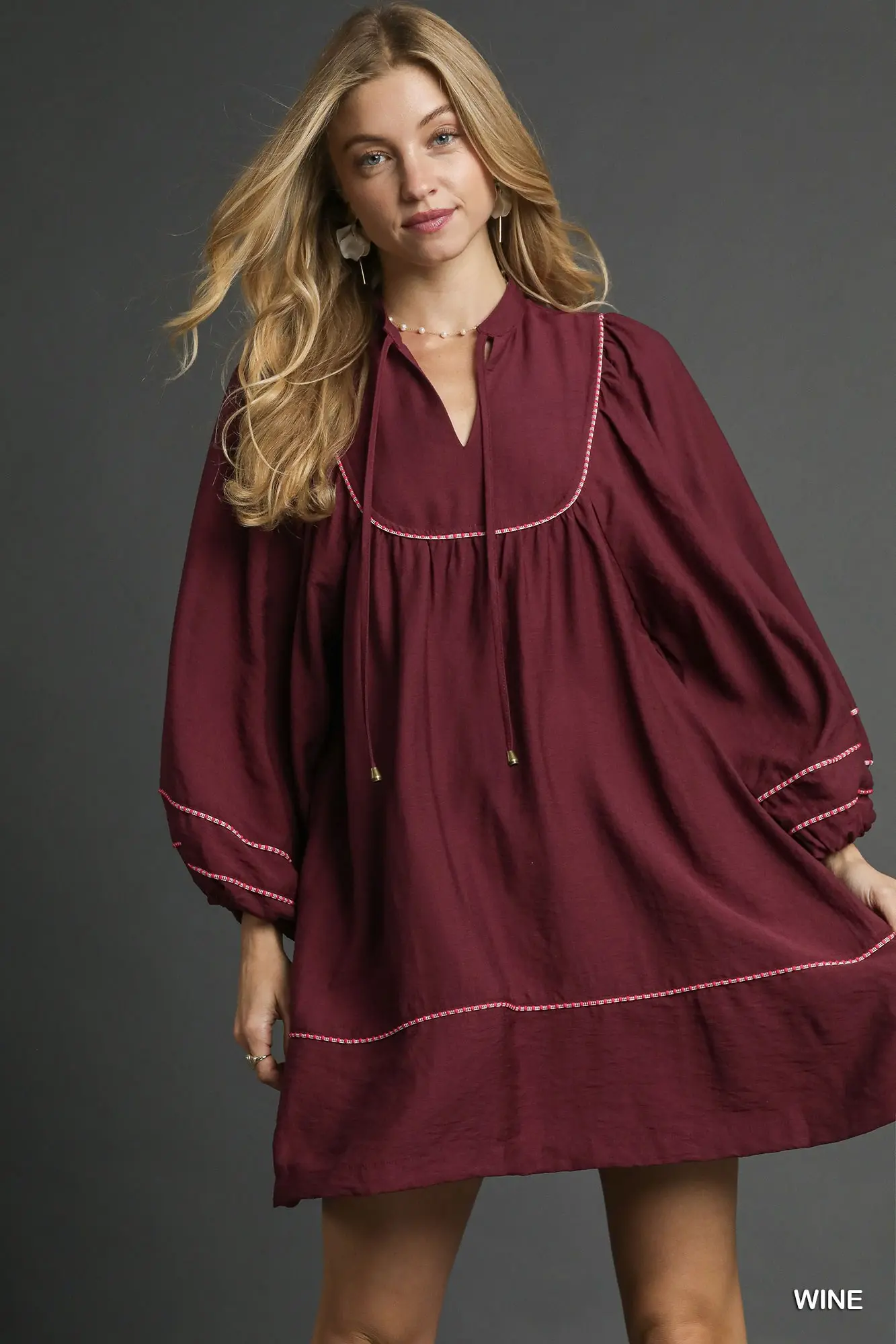 knee length dresses for ladies Wine Country Mini Dress Small