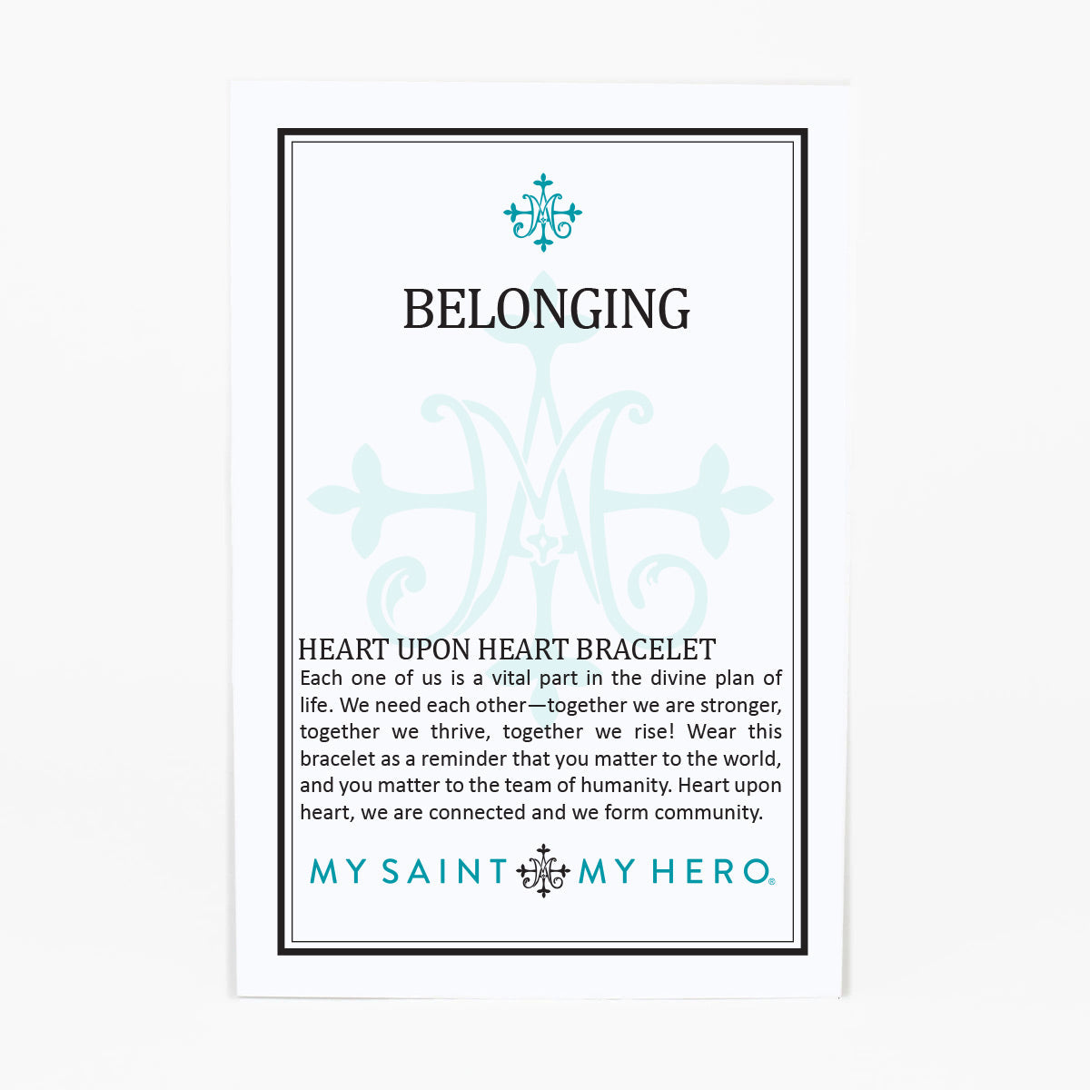 Belonging Heart Upon Heart Bracelet/Hematite