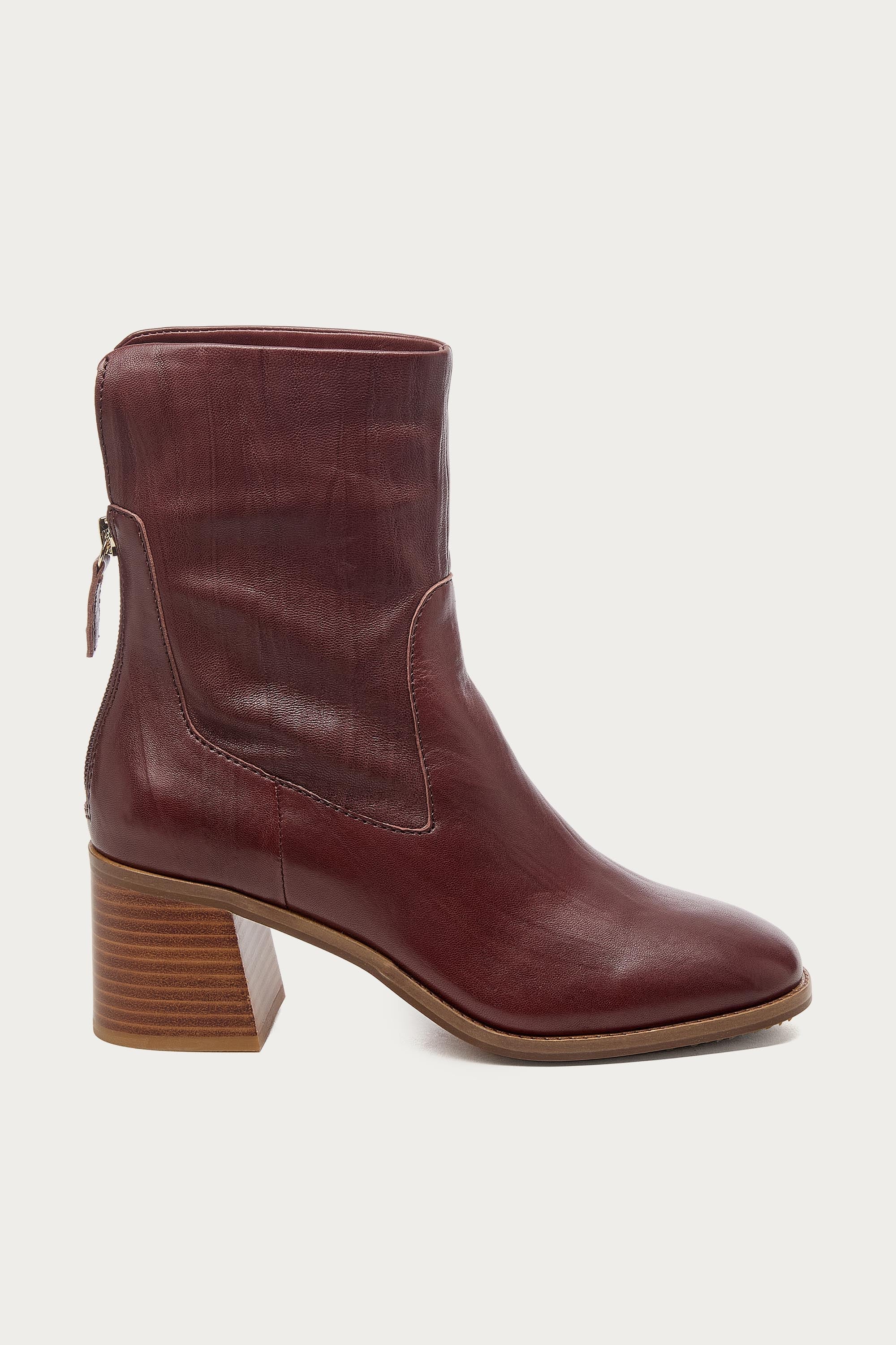 Island Warm Brown Leather Booties by Kelsi Dagger