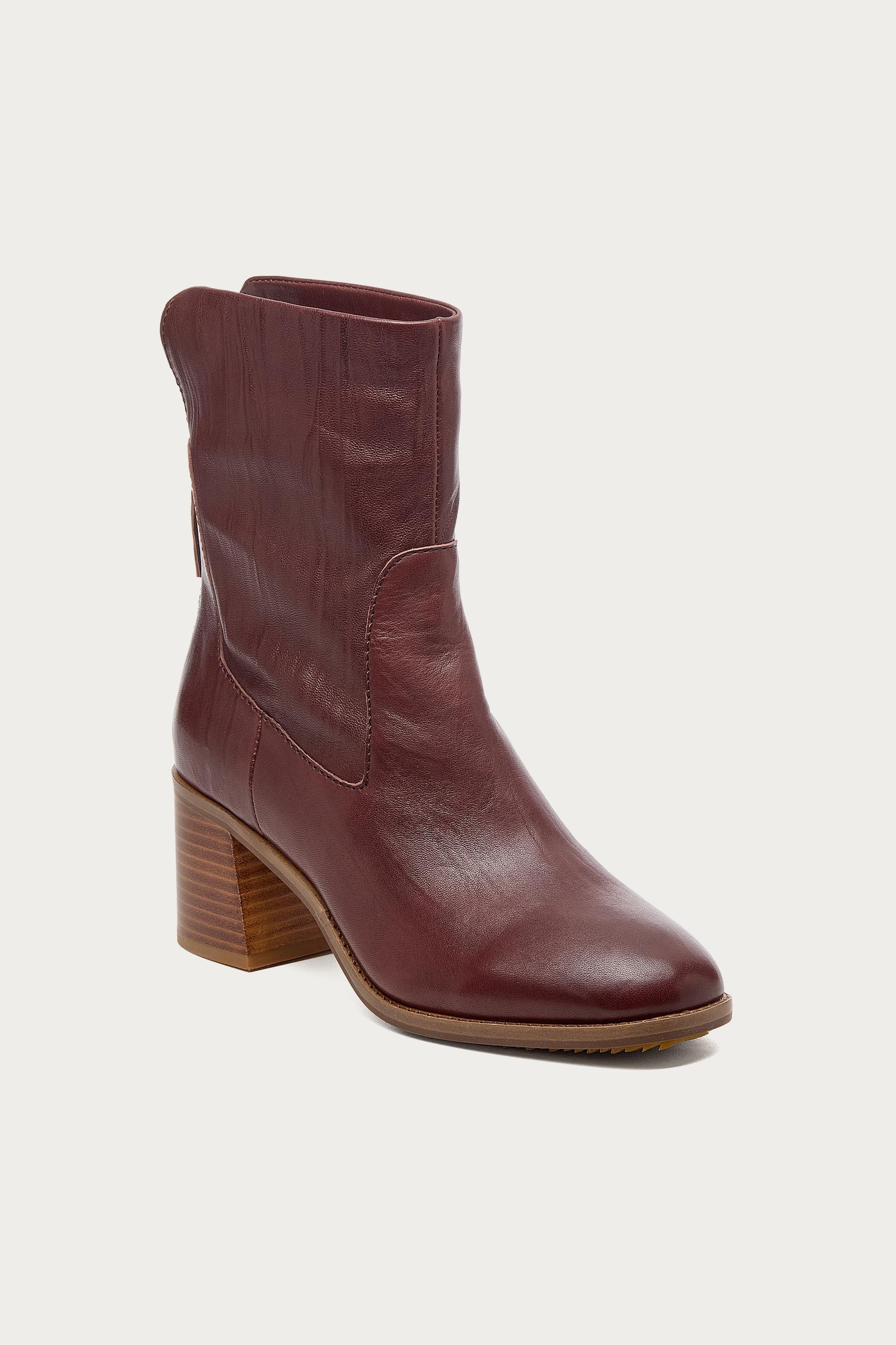 Island Warm Brown Leather Booties by Kelsi Dagger