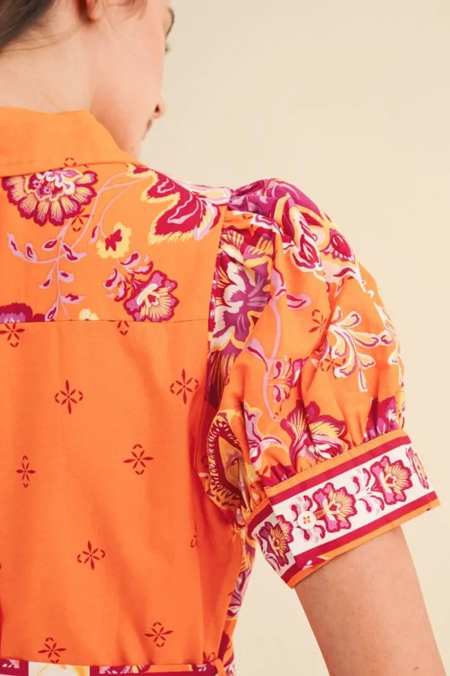 Tangerine Dream Paisley Mini Dress
