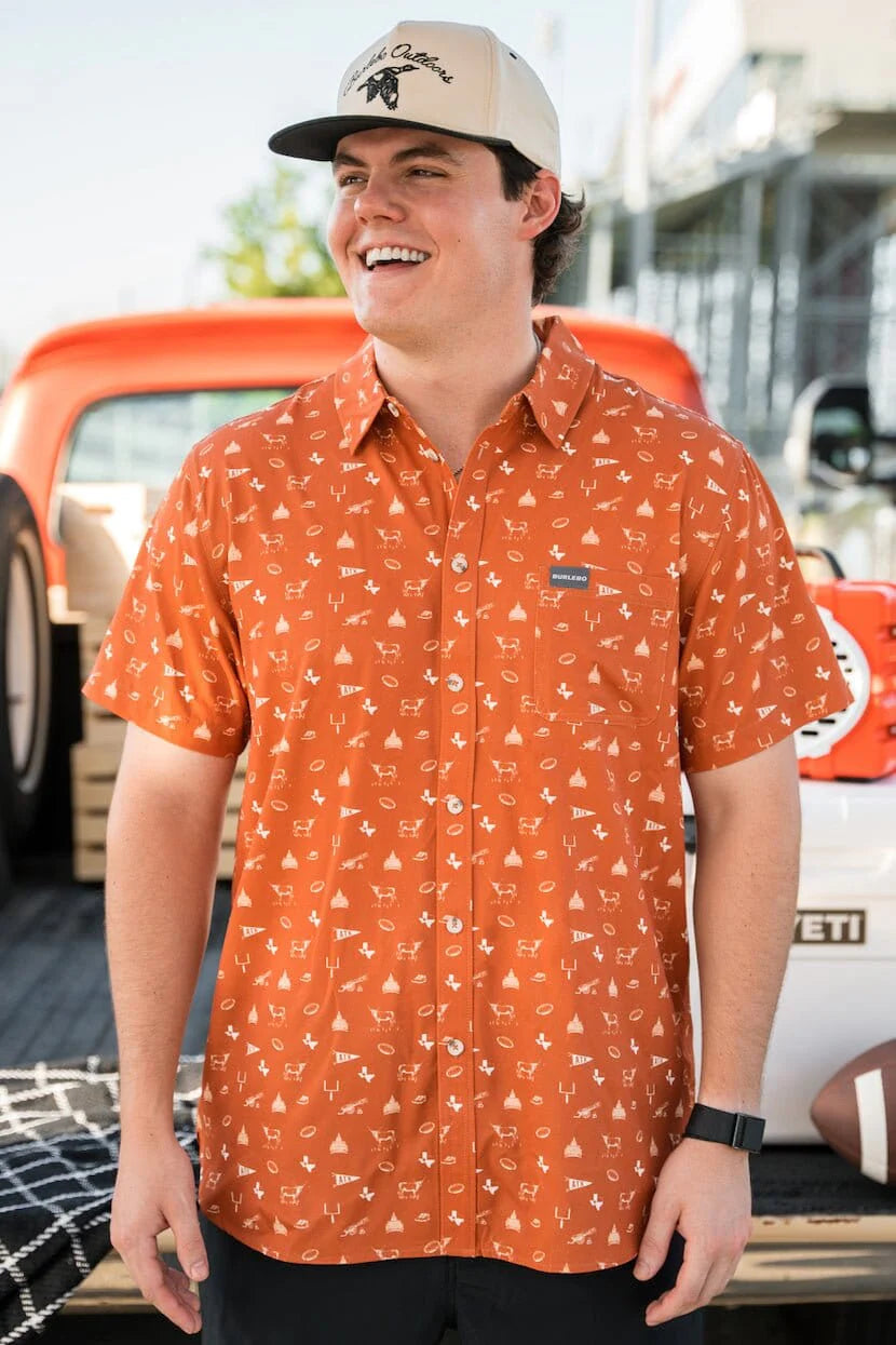 Gameday in Austin- Performance Button Up by Burlebo