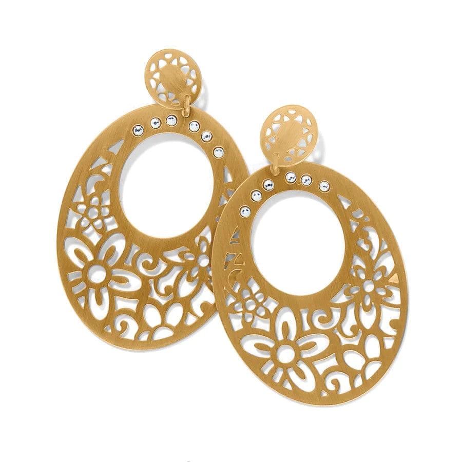 Posh Garden Post Drop Earrings- Gold