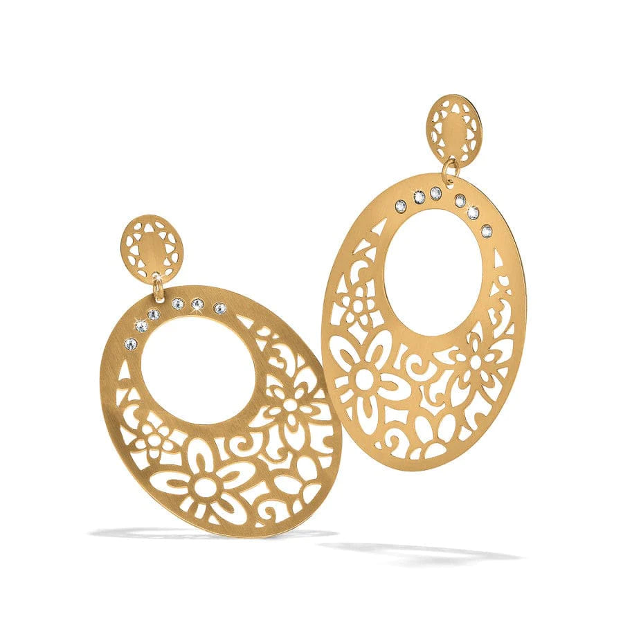 Posh Garden Post Drop Earrings- Gold