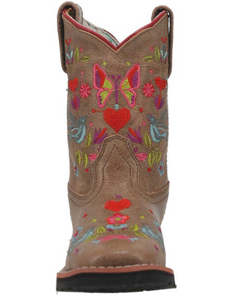 Dan Post Flower Embroidered Leather Children's Boots