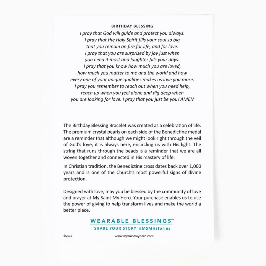 Pearl Birthday Blessing Bracelet